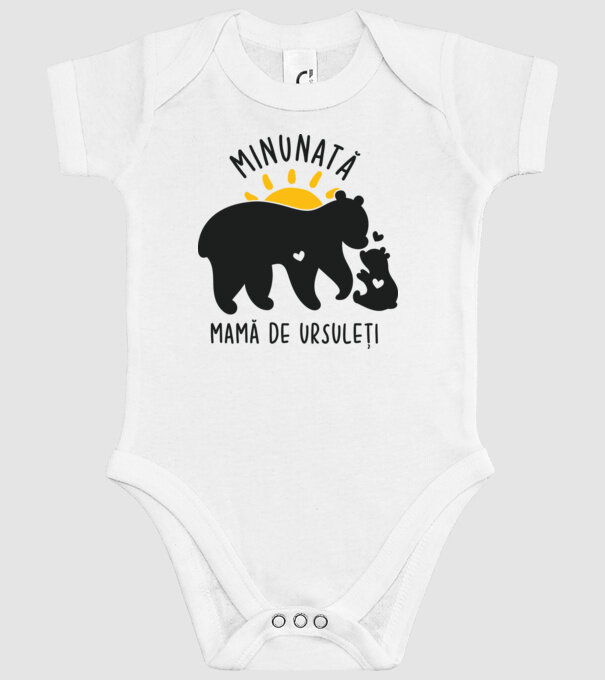 Minunată mamă de ursuleți model alb pe tricou