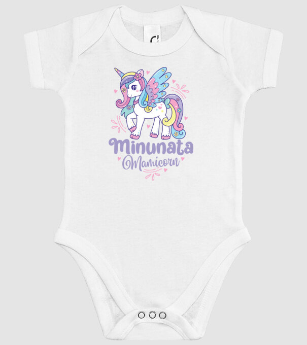 Minunata Mamicorn model alb pe tricou
