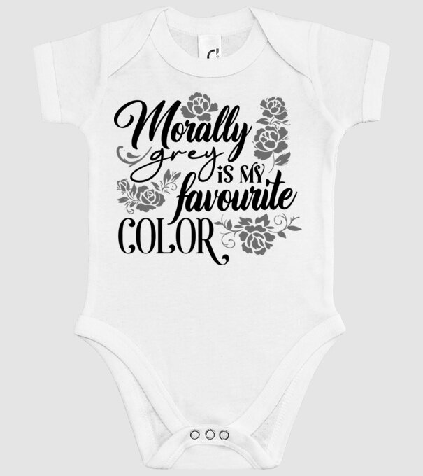 Moraly Gray is my favorite color model alb pe tricou