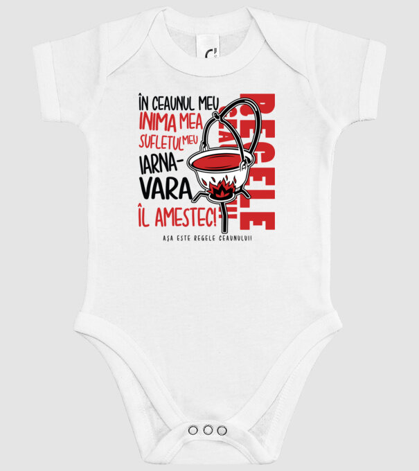 În ceaunul meu - Inima mea - Sufletul meu - Iarna - Vara - Îl amestec - Așa este regele ceaunului! model alb pe tricou