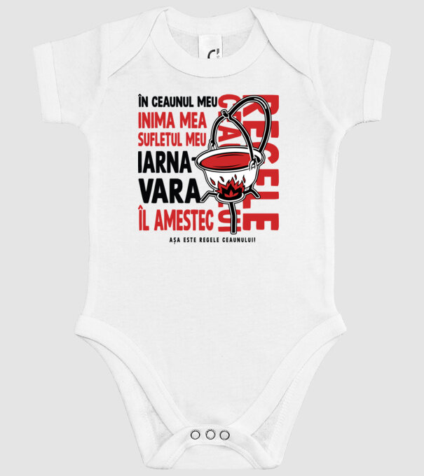 În ceaunul meu - Inima mea - Sufletul meu - Iarna - Vara - Îl amestec - Așa este regele ceaunului! - Regele ceaunului model alb pe tricou