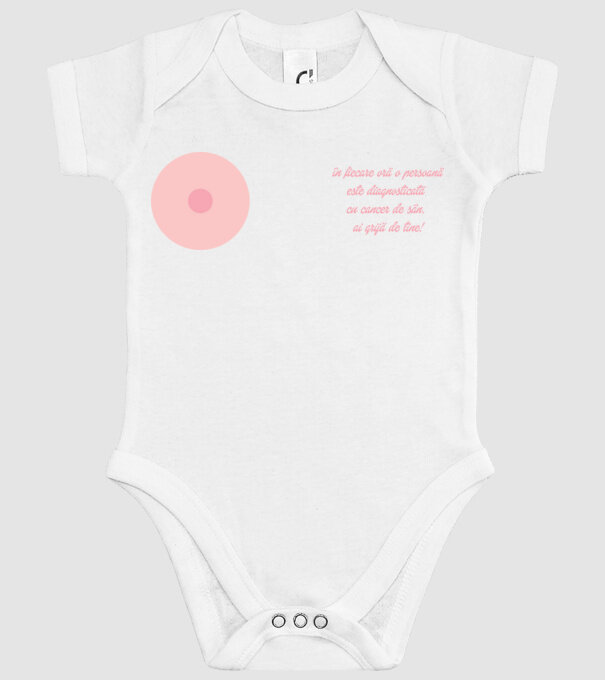 în fiecare oră o persoană este diagnosticată cu cancer de sân. ai grijă de tine! model alb pe tricou