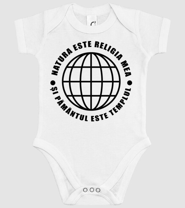 Natura este religia mea  model alb pe tricou