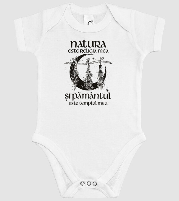 Natura este religia mea model alb pe tricou