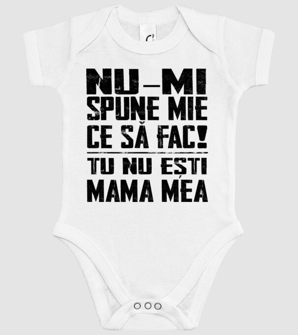 ne-mondd-meg-mit-csinaljak-ANYA-FEKETE-RO model alb pe tricou
