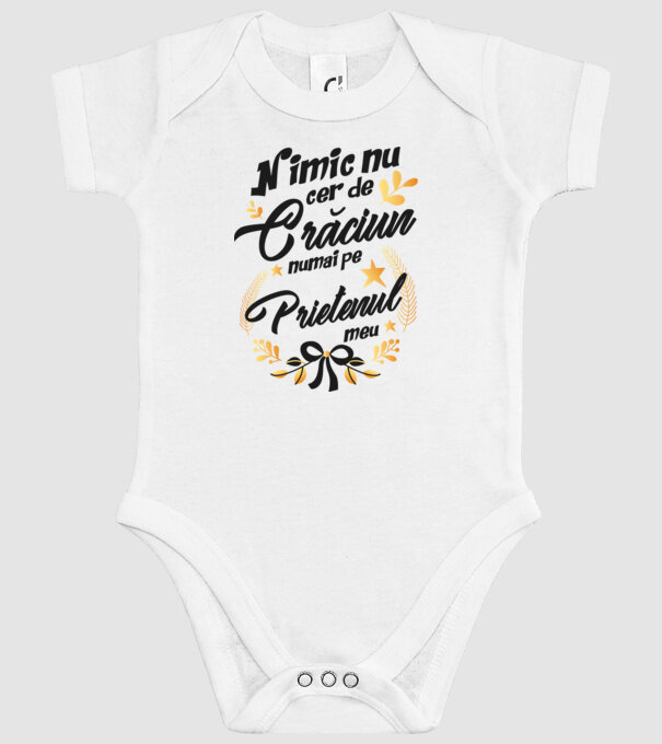 nimic nu cer de Crăciun, numai pe prietenul meu model alb pe tricou