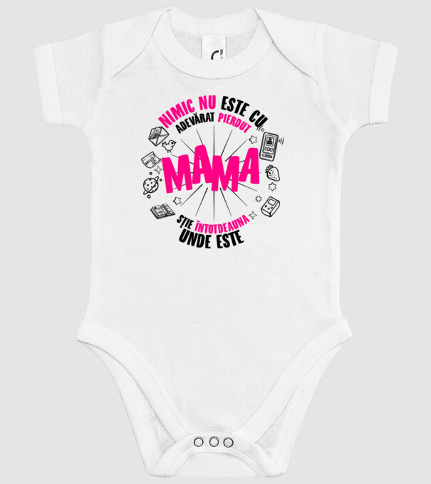 nimic nu este cu adevărat pierdut, mama știe întotdeauna unde este model alb pe tricou