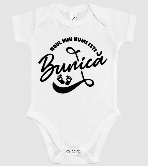 Noul meu nume este Bunică model alb pe tricou