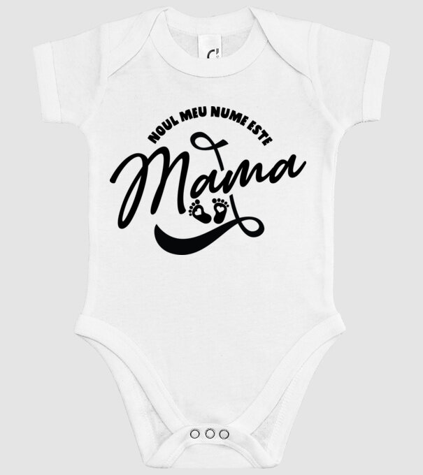 Noul meu nume este Mama model alb pe tricou