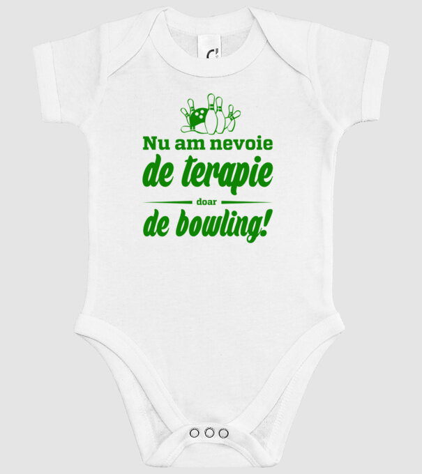 nu am nevoie de terapie doar de bowling model alb pe tricou