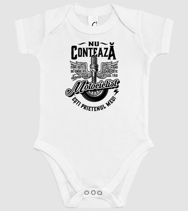 Nu contează cine ești, de unde vii sau care este stilul tău, dacă ești motociclist ești prietenul meu! model alb pe tricou