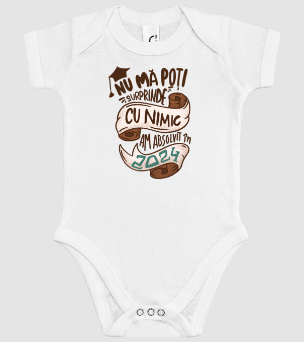 Nu mă poți surprinde cu nimic model alb pe tricou