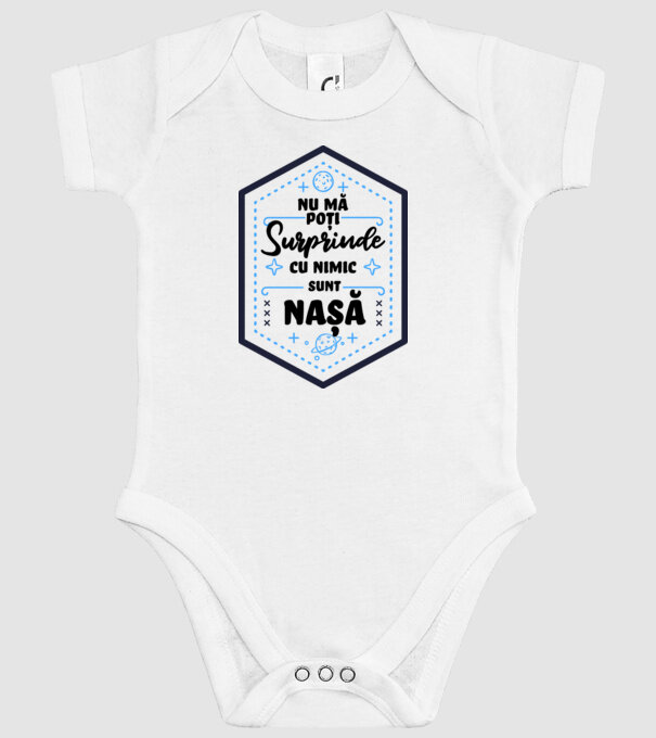 Nu mă poți surprinde cu nimic, sunt naș model alb pe tricou