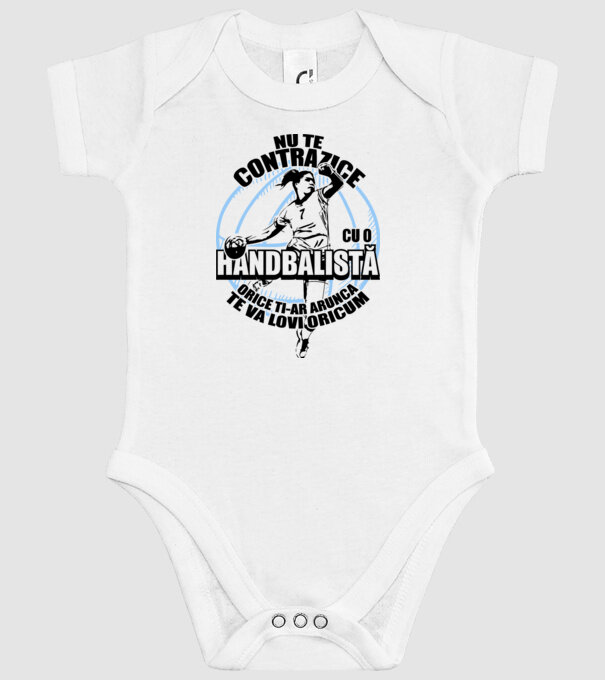 nu te contrazice cu o handbalistă, orice ți-ar arunca, te va lovi oricum model alb pe tricou