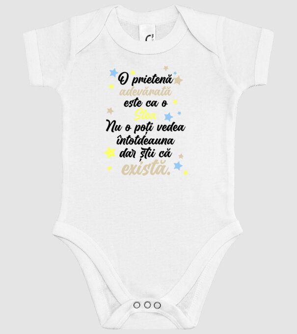 O prietenă adevărată este ca o stea. Nu o poți vedea întotdeauna, dar știi că există. model alb pe tricou