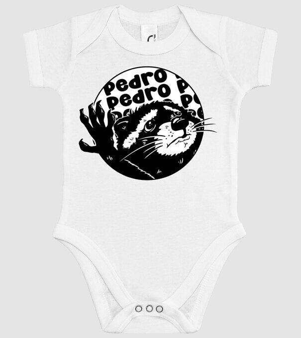 Pedro circle model alb pe tricou