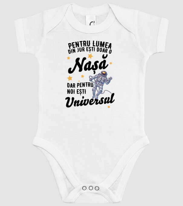 Pentru lumea din jur ești doar un nașă, dar pentru noi ești universul model alb pe tricou