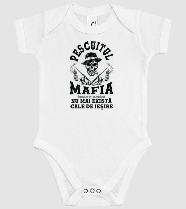Pescuitul este ca mafia, odată ce te-ai implicat, nu mai există cale de ieșire model alb pe tricou