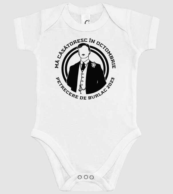 Petrecere de burlac octombrie model alb pe tricou