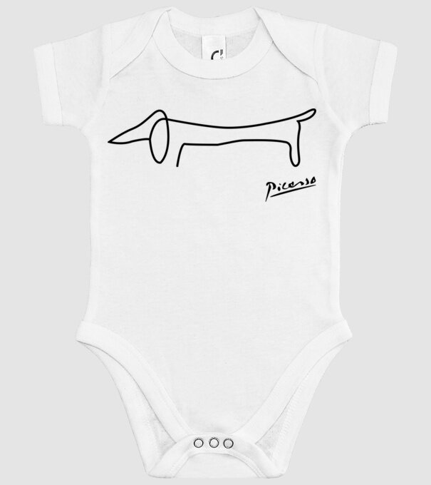 Picasso model alb pe tricou