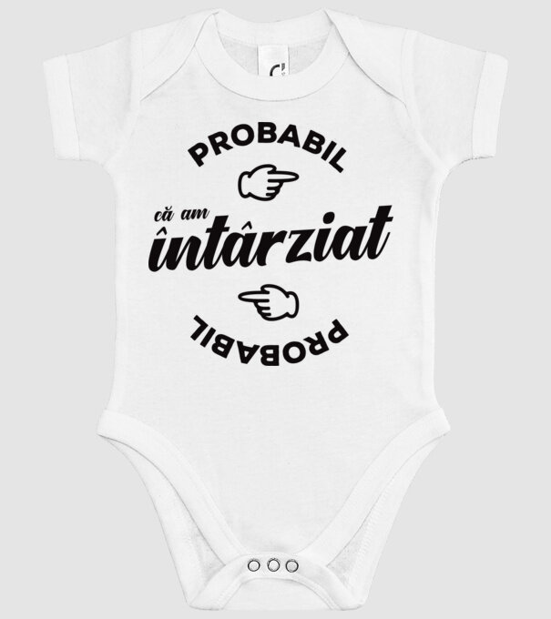 Probabil că am întârziat model alb pe tricou