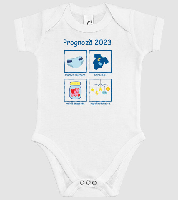 Prognoză 2023 model alb pe tricou