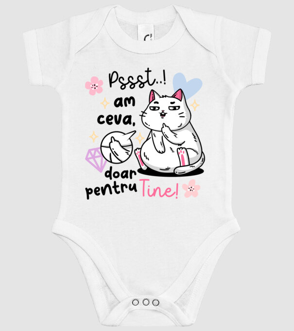 Pssst, am ceva doar pentru tine! model alb pe tricou