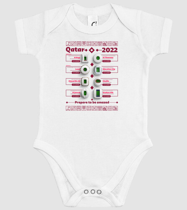 Qatar 2022 Stadiums white model alb pe tricou