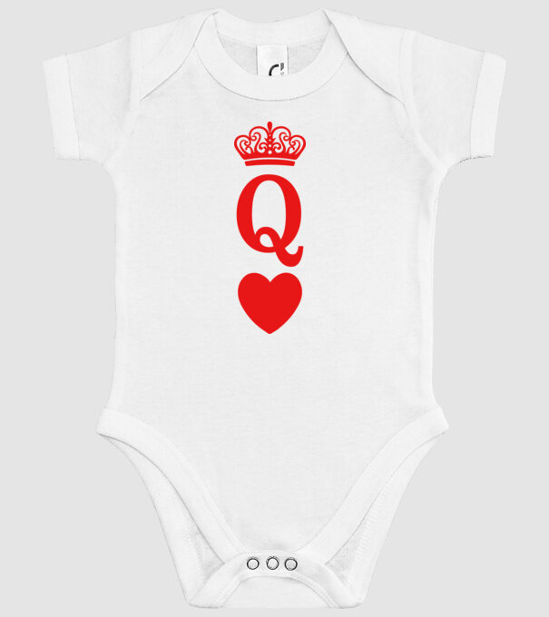Queen model alb pe tricou