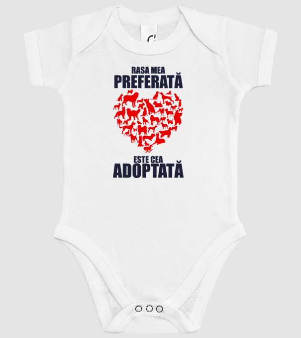 Rasa mea preferată este cea adoptată model alb pe tricou