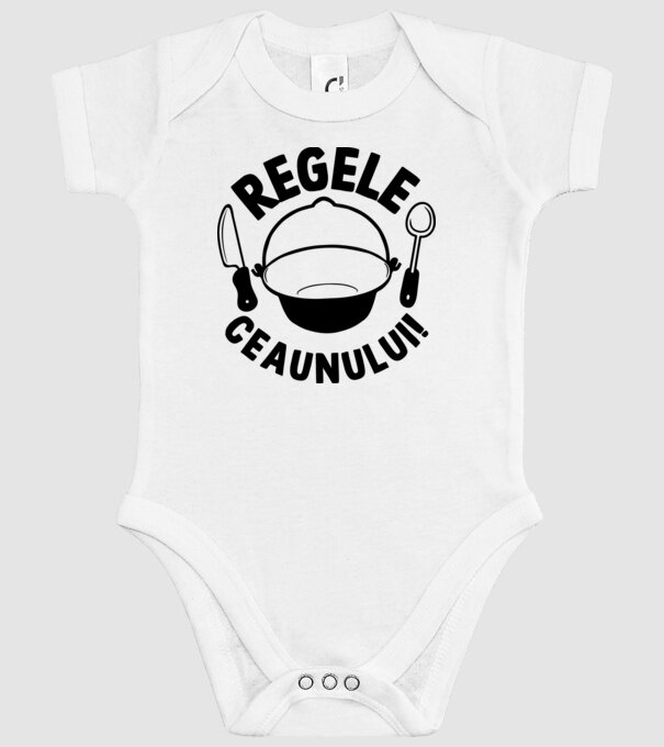 Regele - ceaunului! model alb pe tricou