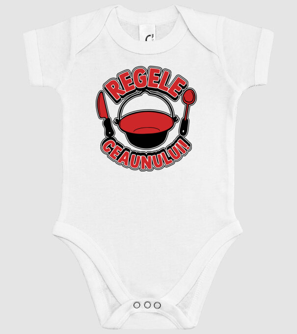 Regele - ceaunului! model alb pe tricou