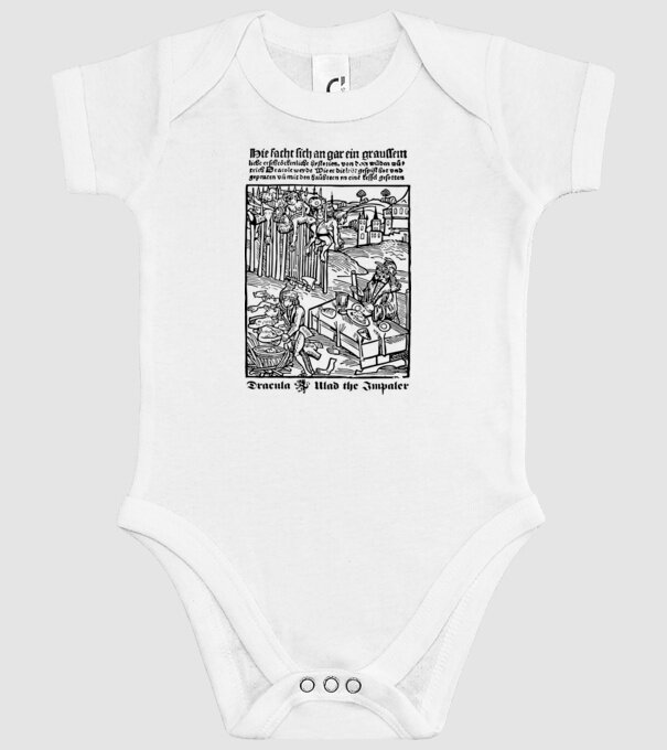 România dracula dark model alb pe tricou