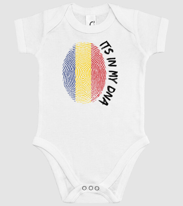 România fingerprint model alb pe tricou
