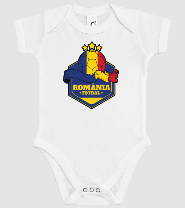 România Fotbal model alb pe tricou