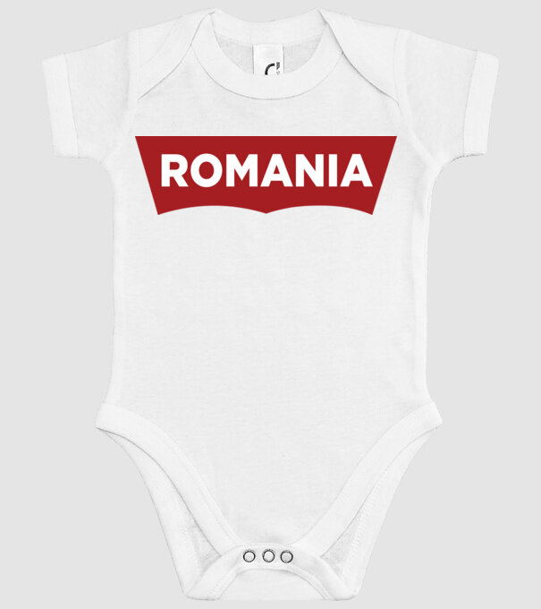 România levis model alb pe tricou