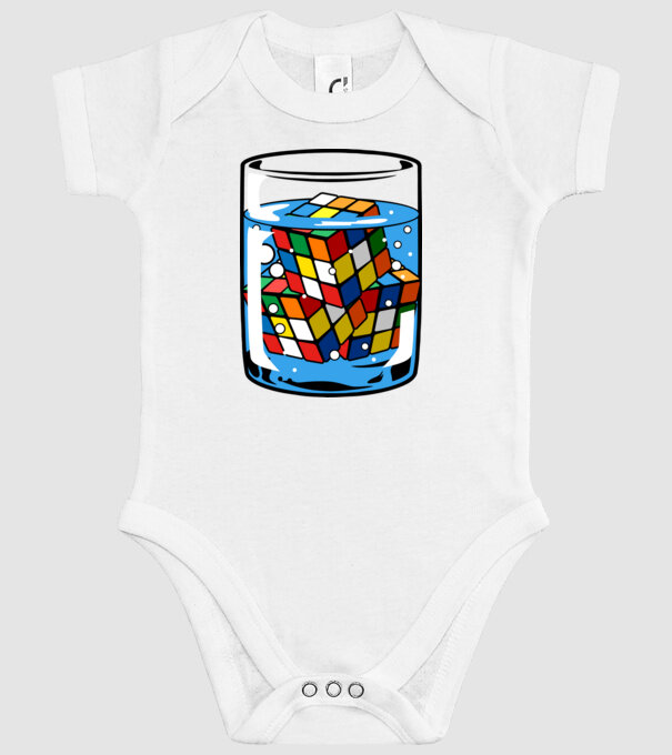 Rubik Ice model alb pe tricou