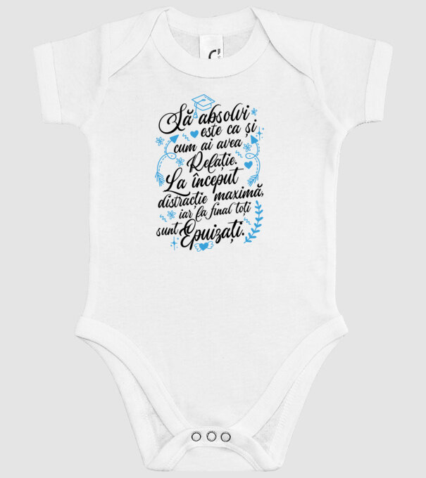 Să absolvi este ca și cum ai avea relație model alb pe tricou