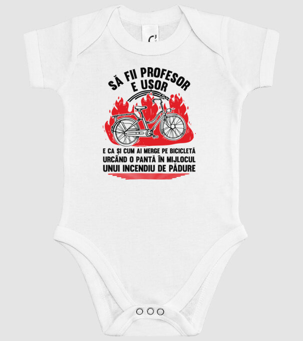 Să fii profesor e ușor model alb pe tricou