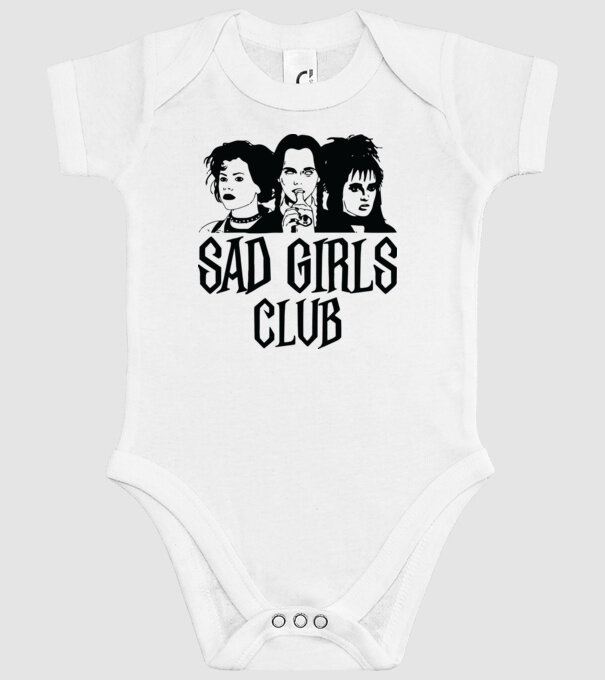 Sad Girls Club model alb pe tricou