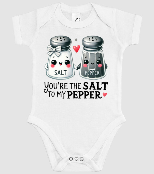 Salt to my Pepper model alb pe tricou