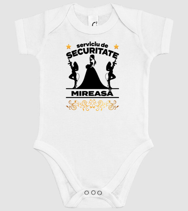 serviciu de securitate mireasă model alb pe tricou
