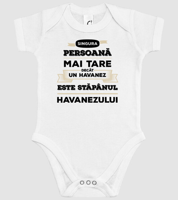 singura persoană mai tare decât un Havanez este stăpânul Havanezului model alb pe tricou