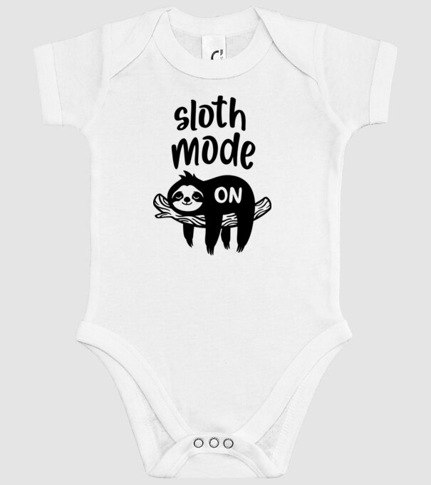 Sloth mode on model alb pe tricou
