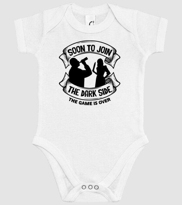 Soon join the dark side model alb pe tricou