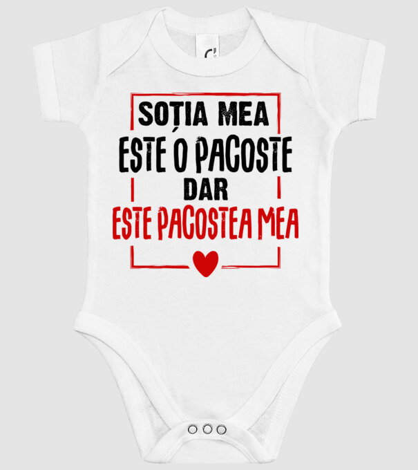 soția mea este o pacoste model alb pe tricou