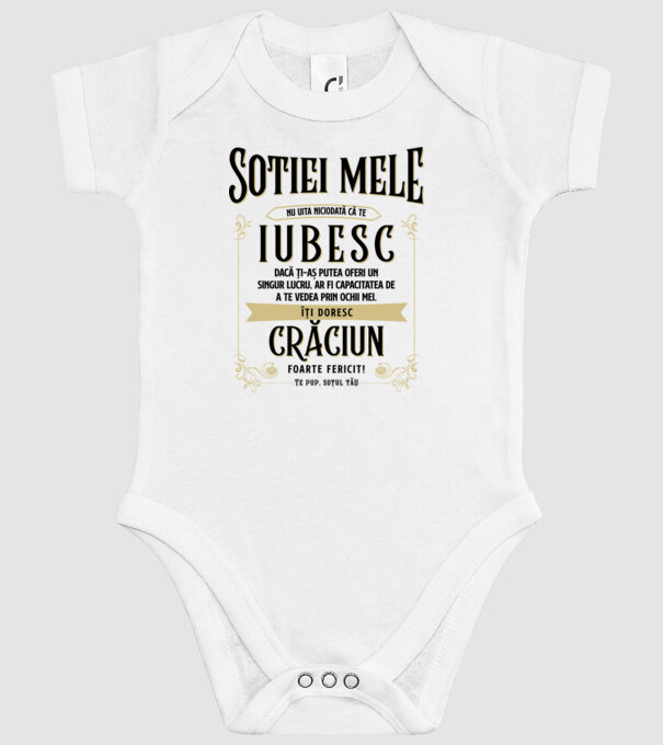 Soției mele - nu uita niciodată că te iubesc - dacă ți-aș putea oferi un singur lucru, ar fi capacitatea de a te vedea prin ochi model alb pe tricou