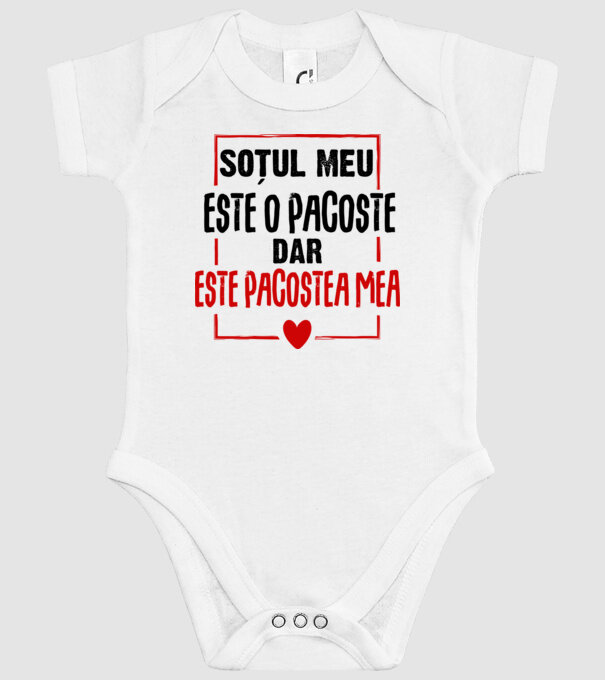 soțul meu este o pacoste model alb pe tricou