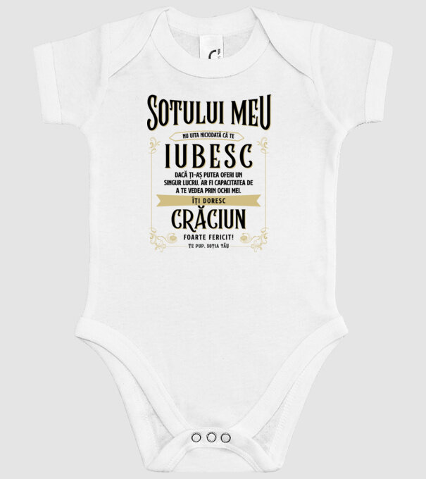 Soțului meu model alb pe tricou