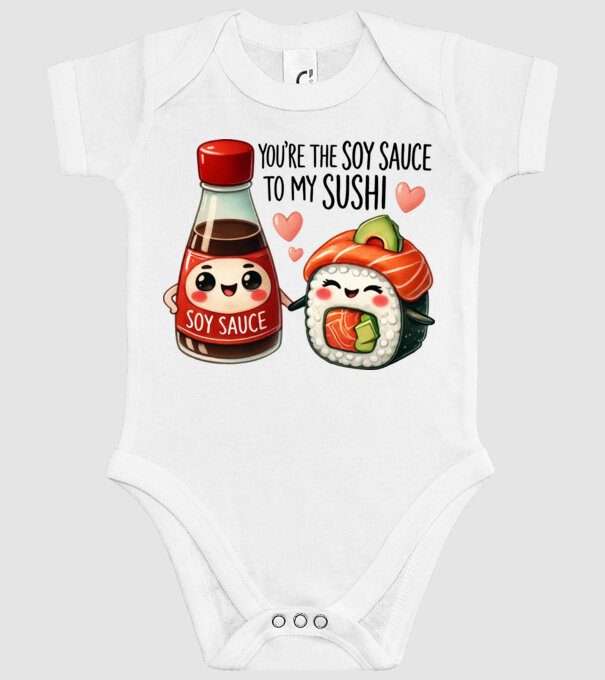 Soy Sauce to my Sushi model alb pe tricou